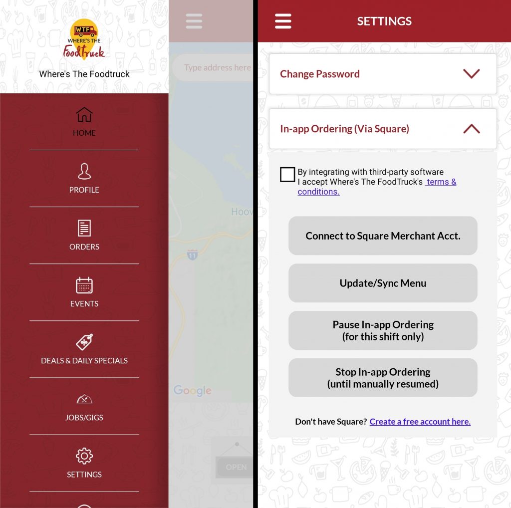 connect pos to wheres the foodtruck