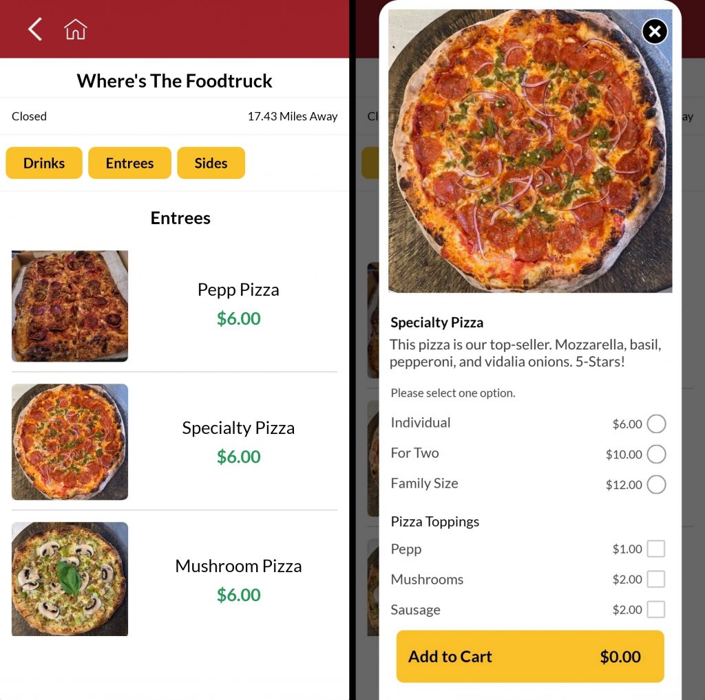 foodtruck menu looks great